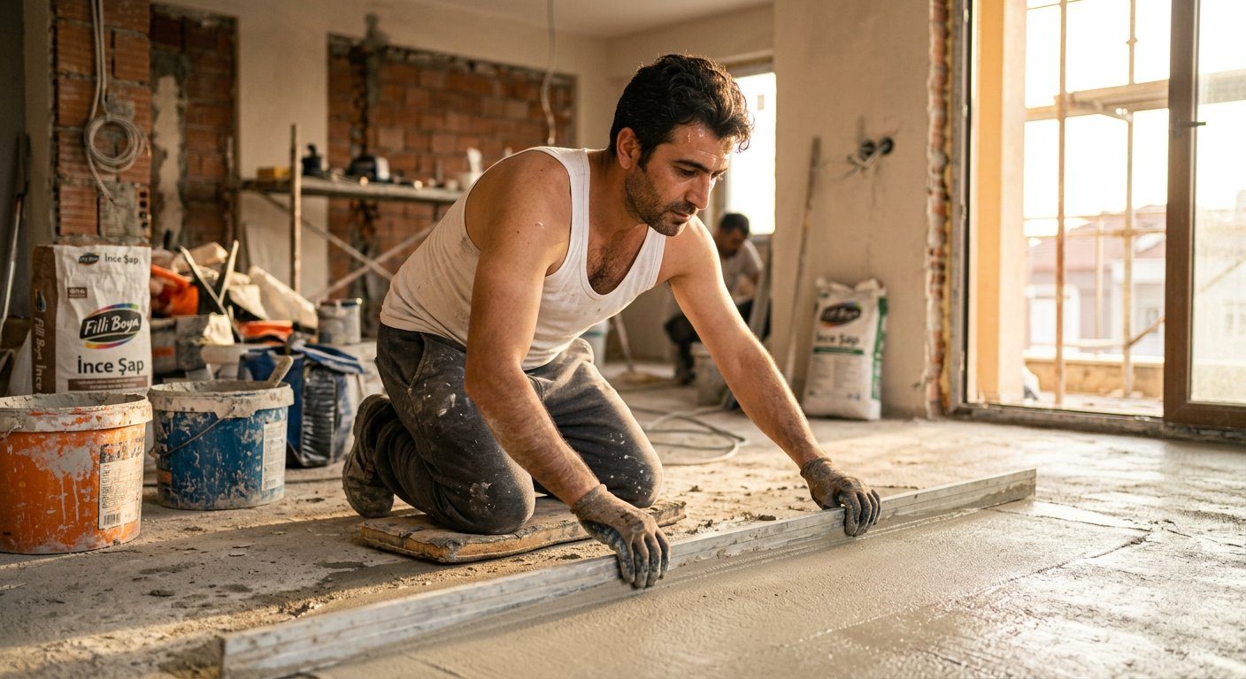 Beton Şap Uygulaması uygulama detayı